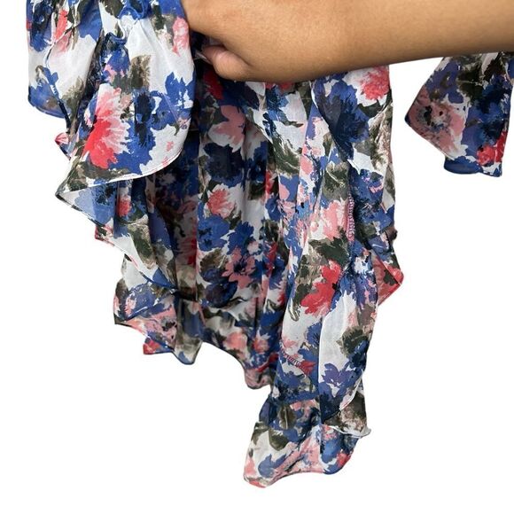 Misa Los Angeles x Revolve Tie Dye Floral Savanna Asymmetrical Hem Dress XS - Picture 9 of 13